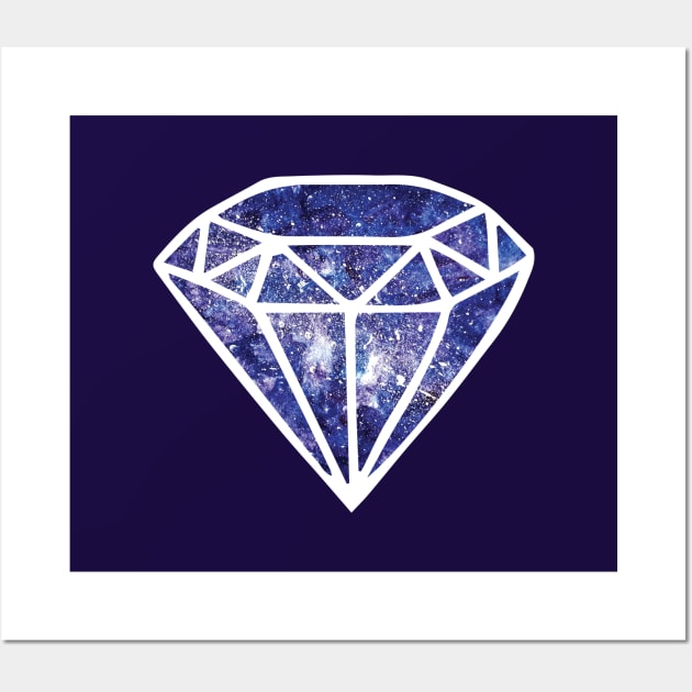 Galaxy Diamond | Purple + Pink Diamond | Watercolor Galaxy Diamond Wall Art by Tilila